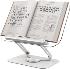 Buchst nder aus Acryl zum Lesen freih ndig   Weiss/Opulenter Garten