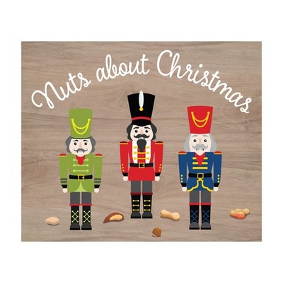 JennyGems Nuts About Christmas Wall Art, Christmas Decor, Nutcracker Sign