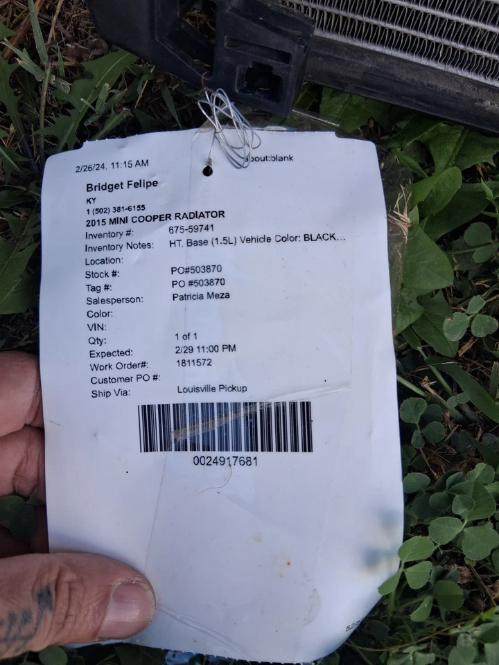 New Radiator Fits 2015-2019 Mini Cooper By 7617595 17117617595 - Image 2 of 4