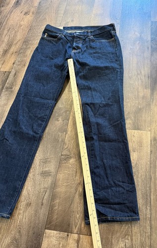 Abercrombie & Fitch Straight Jeans Mens 34X34 Button Fly 100% Cotton EUC DARK - Picture 6 of 9