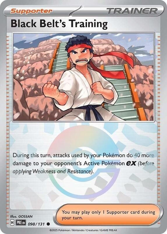 Black Belt's Training (Poke Ball) - 098/131 - Pokemon Prismatic Evolutions NM