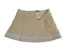 CALIA Golf Womens 14 Truelight Skort 15" Side Zip Panna Cotta Yellow NWT 74