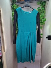Roksanda Ilincic /Edition Dress Size 12 Teal Blue and Black Excellent Condition