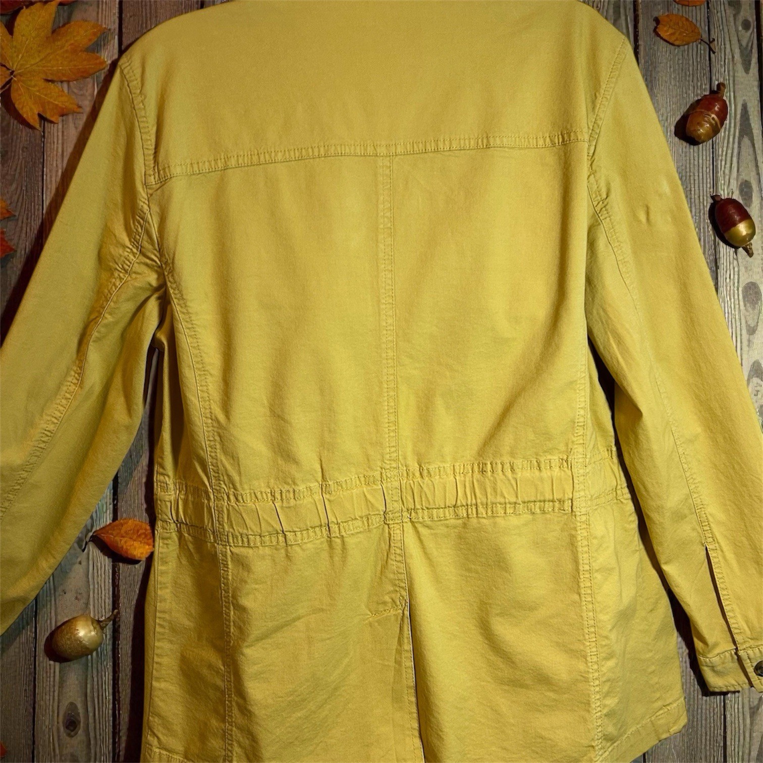 Talbots Yellow Utility Jacket Button Closure Coll… - image 2