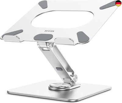 BESIGN LSX7 Laptop ständer mit 360 Drehbarer Basis, Verstellbarer ergonomischer 