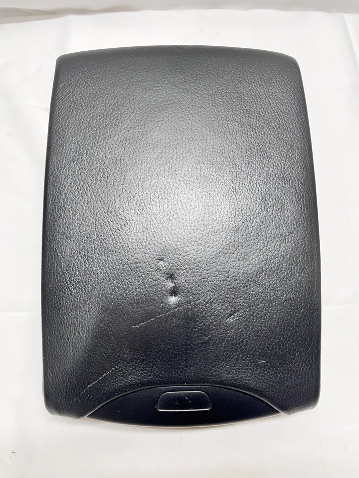 00-06 BMW X5 Center Console Lid Black Leather Armrest Arm Rest - Image 3 of 4