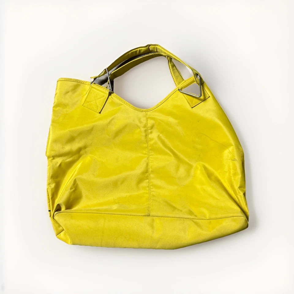 Ed Hardy 1971 Canvas Vinyl Tote Bag Veronica Yellow Christian Audigier Y2K NICE - Image 2 of 4