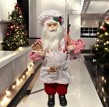 19 In Standing Baker Santa Claus Christmas Decoration Martha Stewart Gingerbread
