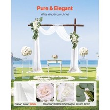 Artificial Wedding Arch Flowers Kit White Wedding Arch Flowers with Drapes