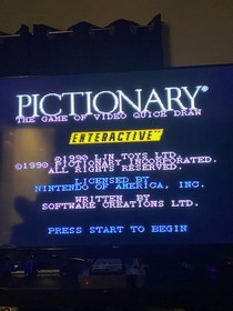 Pictionary (Nintendo NES) Tested And Working