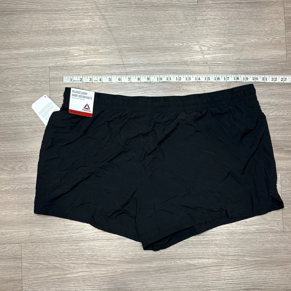 NWT Reebok Womens Running Essentials 3.5 Inch Athletic Workout Shorts, Black 2XL - Image 3 of 4