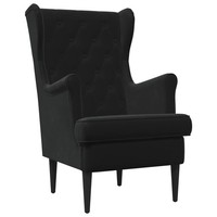 Sessel In Samt Schwarz Moderner Wohnzimmer Sessel Mit Hoher RüCkenlehne