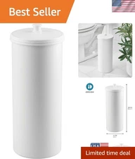Chic Toilet Paper Canister with Lid - Holds 3 Rolls, Perfect for Small Bathrooms