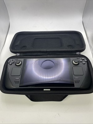Valve Steam Deck Black 64GB LCD Clean Condition Pre Owned And Case