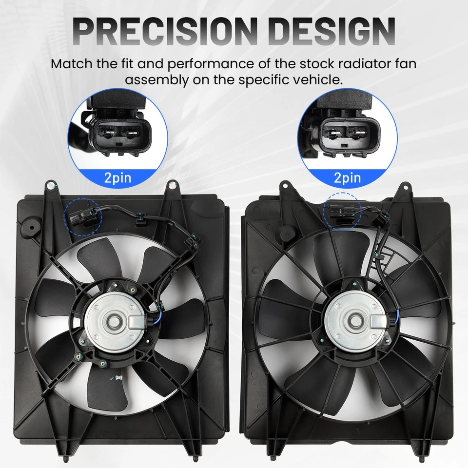 Radiator Cooling Fan Assy Fits2010 2011 2012 2013 2014 2015 2016 Honda CR-V 2.4L Foto 3 de 4