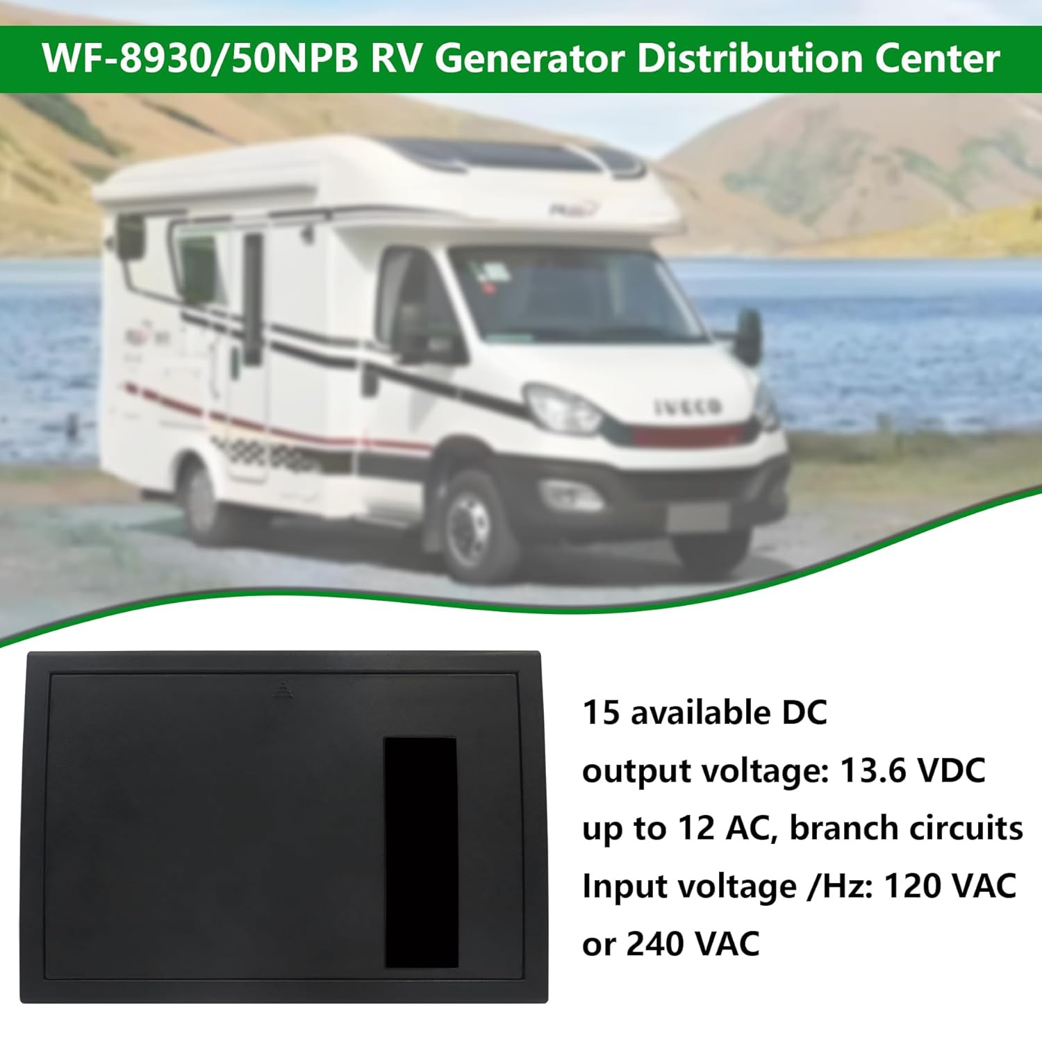 RV Electrical Panel Wf-8930/50Npb, 50 Amp AC Distribution Center, 27 ...