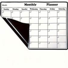 Eco-Friendly Reusable Dry Erase Monthly Planner Magnet for Refrigerator Wall