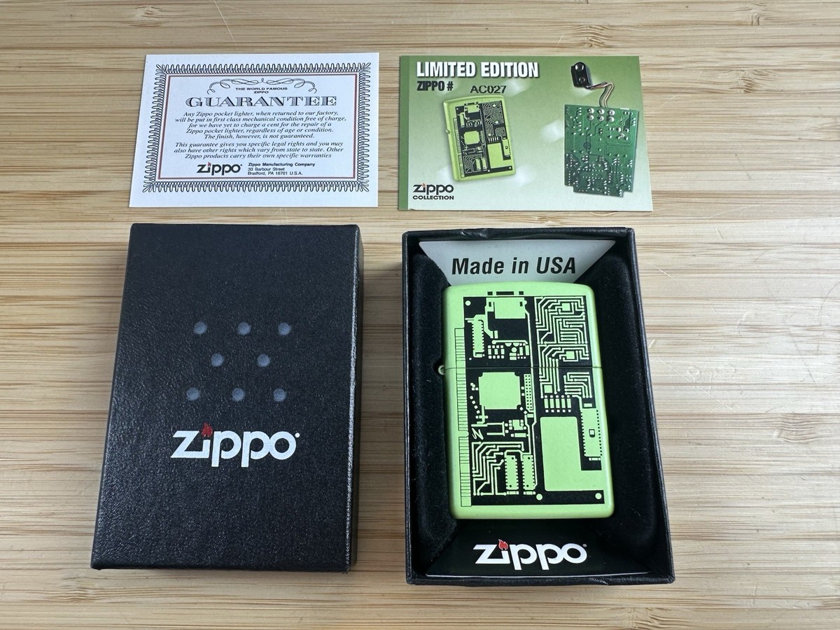 ZIPPO Lime Green Science Color Lighter Neon Florescent NEW NOS