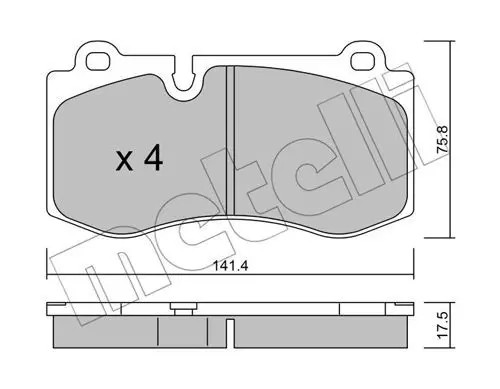 Pastiglie freno 22-0669-0 METELLI per MERCEDES-BENZ CLASSE S Coupé CLASSE S SL