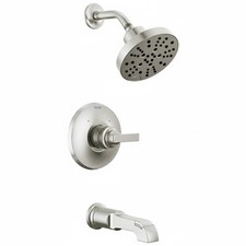 Delta Tetra T14489-SS-PR 1-Handle Tub and Shower Trim Kit in Lumicoat Stainless
