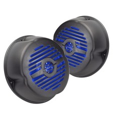 5  Water Resistant Surface Mount Speakers w/ Blue LED for Marine, RV, Hot Tub