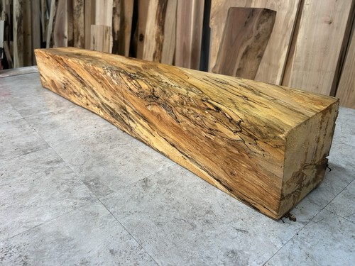 Reclaimed Spalted Maple Beam/Fireplace Mantel Beam/Hand Planed/Rustic ...