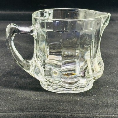 Vintage Clear Glass Post Cereals Measured Creamer c1930-40 Advertising