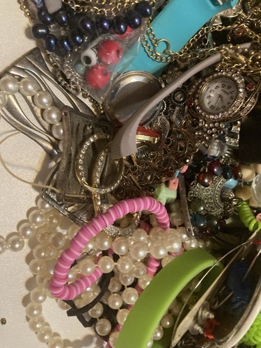 Jewelry 5 Lb Lot Scrapbook Embellish Dangle Wind Chime Beads Charms Chains Scrap - Picture 3 of 16
