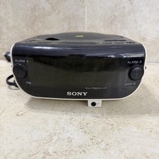 Sony Dream Machine Clock Radio Alarm Clock AM/FM CD Player Dual Alarms WORKING
