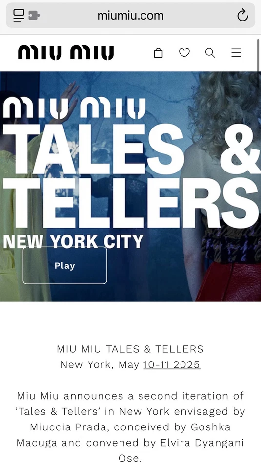 Bolso de Mano Miu Miu Tales & Tellers Edición Limitada - Exclusivo de Nueva York 2025 Foto 4 de 4
