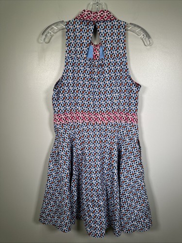 MAEVE Anthropologie Buckley Dress 6 Geometric Button Front Preppy 70s - Picture 2 of 11