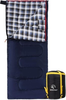 Baumwollschlafsack für Erwachsene, Flanell Kompaktschlafsack für Camping