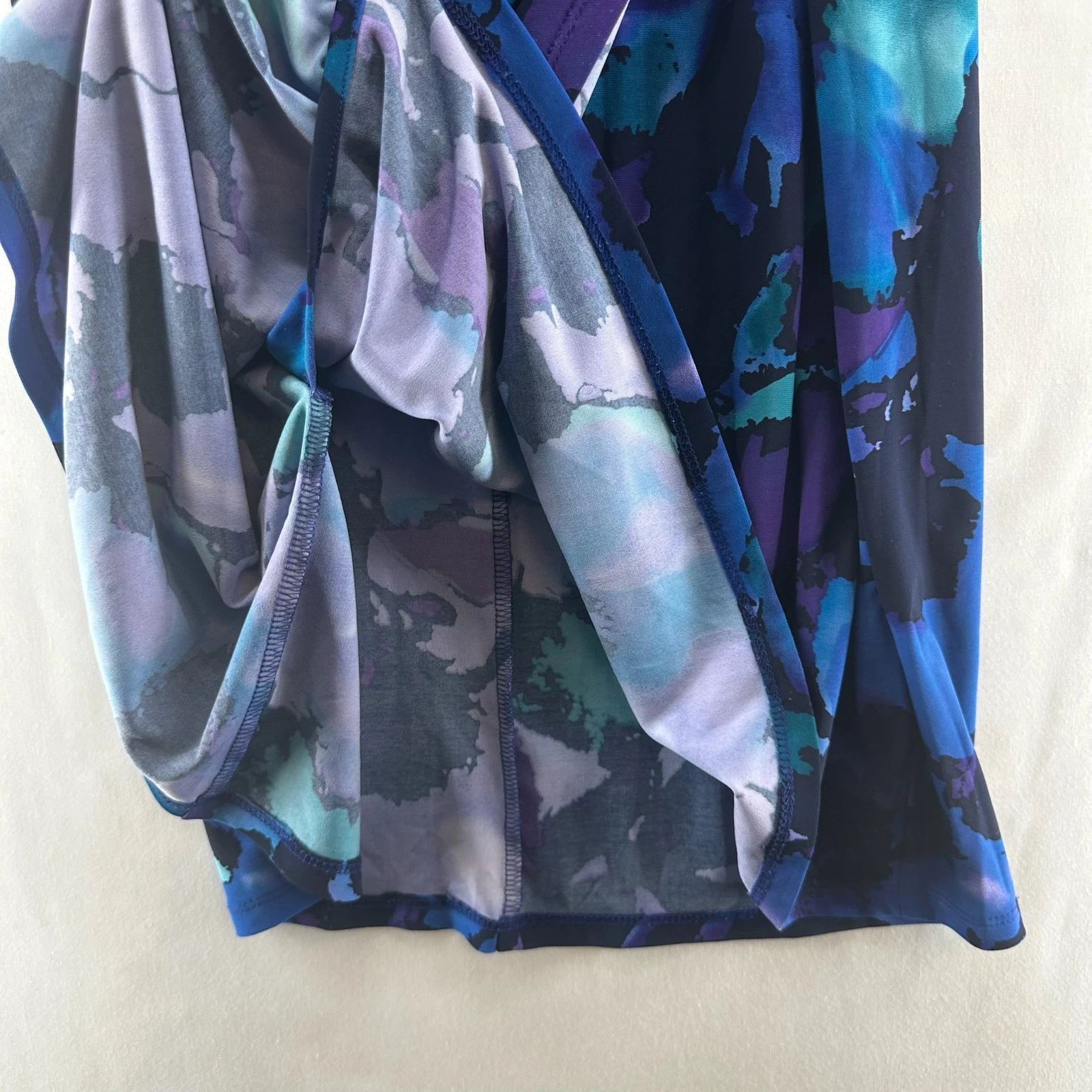 VETEMENTS Abito Lauren Ralph Lauren 2 tubino finto avvolgente lunghezza ginocchio floreale senza maniche blu