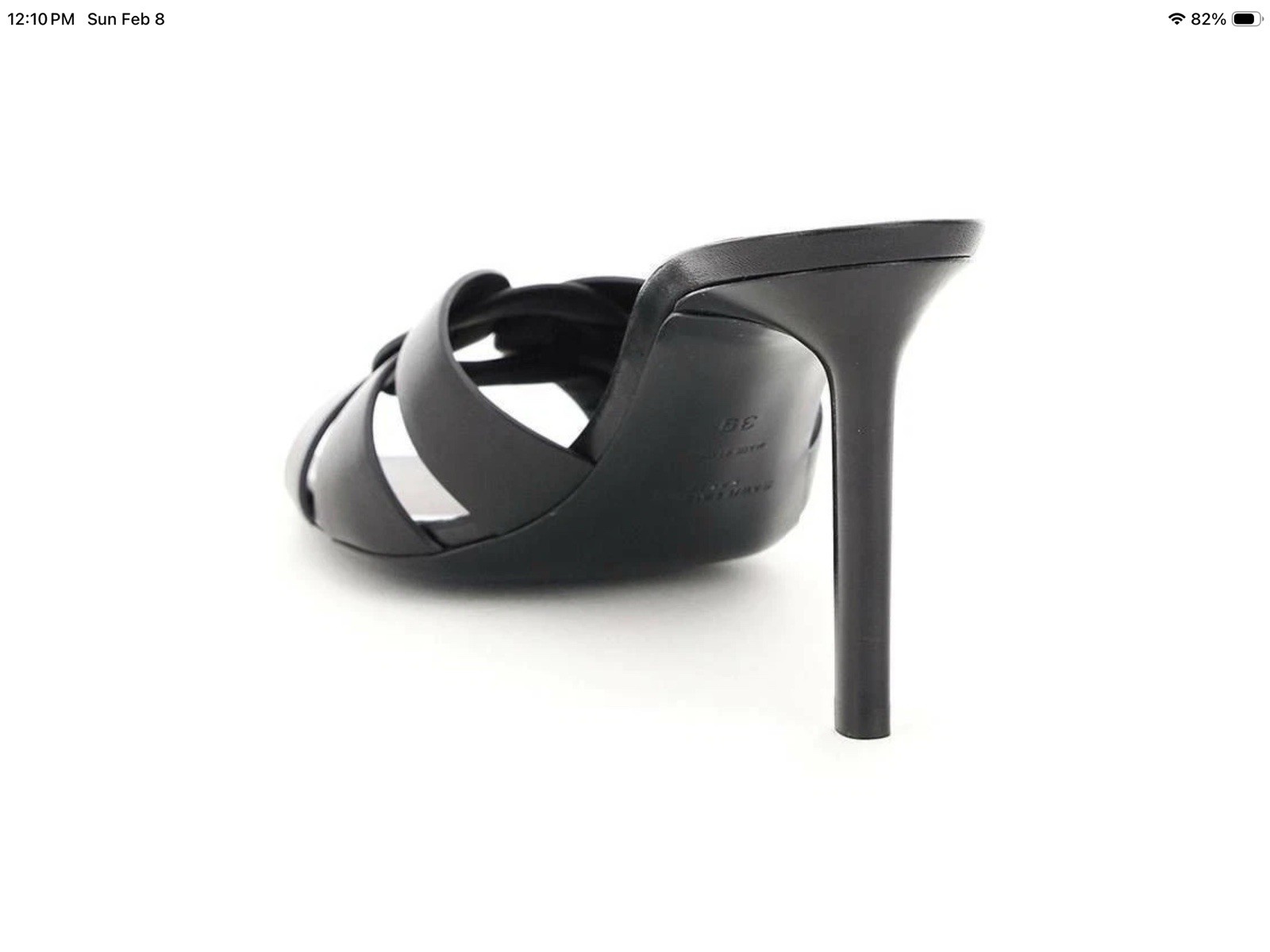 Saint Laurent Tribute Heel Mule 650986 DWE00 1000 133032969 thumbnail 3