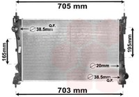 Radiator, MotorküHlung 17002449 VAN Wezel FüR Fiat