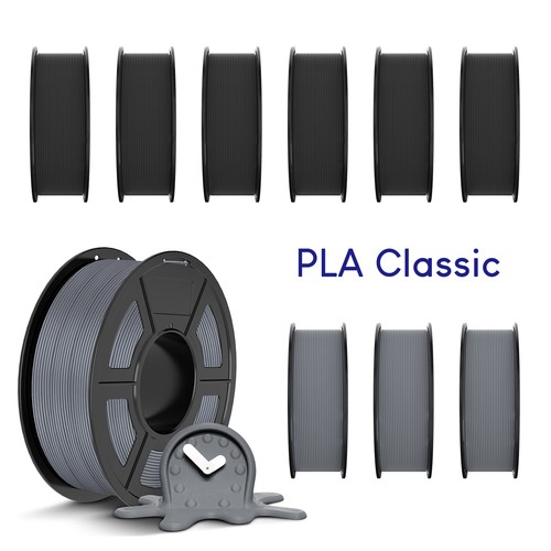 JAYO 10*1.1kg 6Black & 4Gray PLA Classic 1.75mm 3D Filament Better Toughness