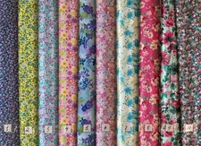 Floral Print Cotton Blend Fabric 56"- 60" Wide By The YARD