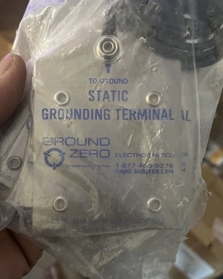 Ground Zero Static Grounding Terminal Silver Metal In-Line Electrostatics