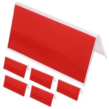  10pcs Clear Plastic Triangle Double-Sided Desk Name Plates for Students School