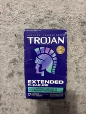 Trojan Extended Pleasure Condoms with Climax Control lubricant - 12 Count 2-1-28
