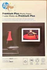 HP Premium Plus Soft Gloss Inkjet Photo Paper 4x6" 100 Sheets CR666A