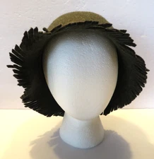 Alessandra Bacci Scarpellini Firenze Wool Bucket Hat Cloche Green Made in Italy