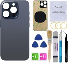 Rear Back Glass Replacement for iPhone 15 Pro 6.1 inches with Reparing Tool Kit