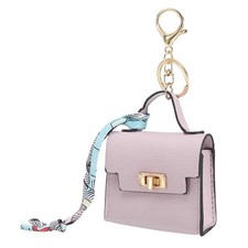 Mini Backpack Keychain Pouch, Purple