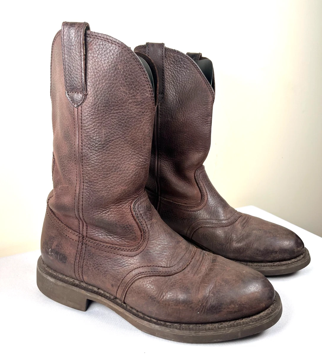 Durango Men\'s Chestnut Leather Chelsea  Ankle Boots Biker Buckle 9.5 DSC02141.jpg?crop=center&  main image 4