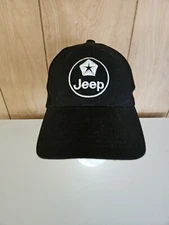 Jeep Chrysler Hook And Loop Back Adjustable Hat In Black OSFM
