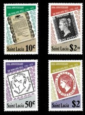 Product Image: St. Lucia 1979 - Sir Rowland Hill 100th Anniversary - Set of 4v - 478-81 - MNH