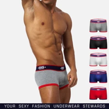 Male Sexy Cotton Boxer Brief Man Underwear Underpants Soft Breathable Shorts