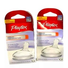Playtex Angled Nipple – Medium Flow, 2 Count, 2 Pack