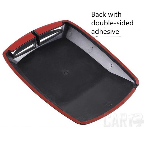 White Universal Car Decorative Air Flow Intake Hood Scoop Vent Bonnet Cover - Imagen 6 de 7